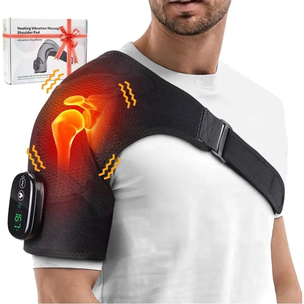 Black Heated Shoulder Massager